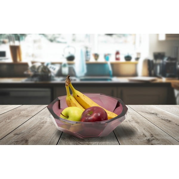 Ružová miska z recyklovaného skla Mauro Ferretti Stone, ø 25 cm-image-1