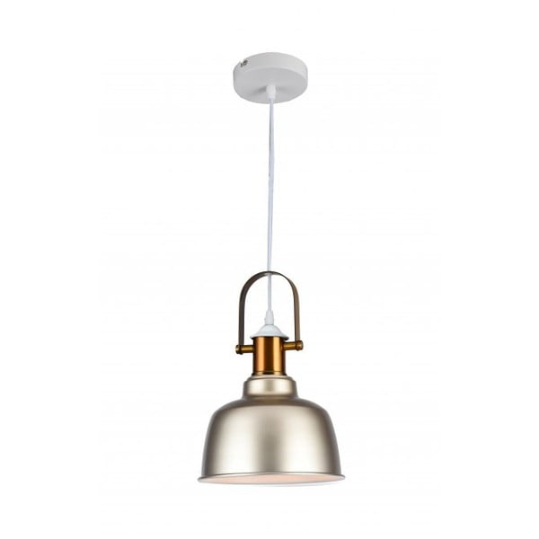 Béžové závesné svietidlo s kovovým tienidlom ø 22 cm Zenit – GTV