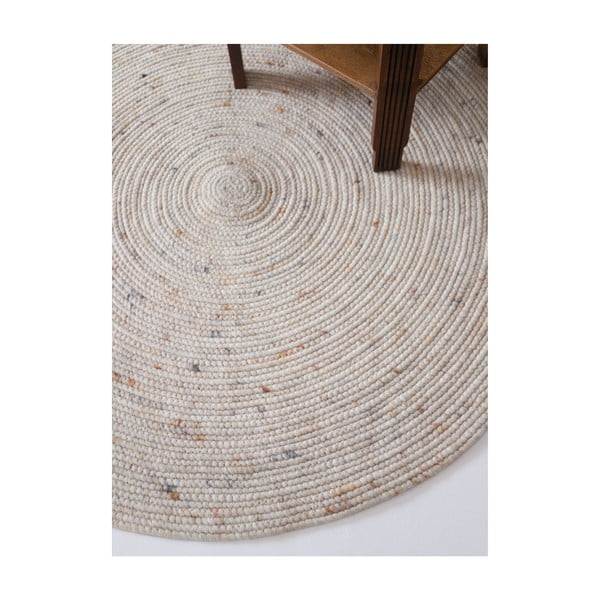 Krémový detský koberec ø 140 cm Neethu Avoine – Nattiot-image-3