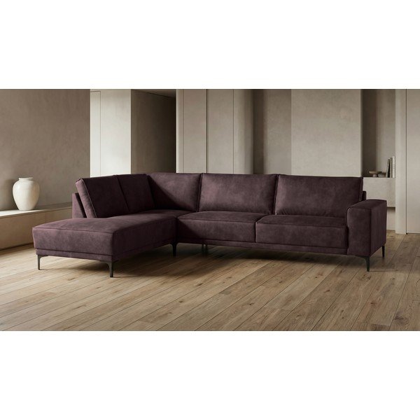 Hnedá rohová pohovka z imitácie kože (ľavý roh) Copenhagen – Scandic-image-4