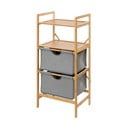 Sivo-hnedý bambusový kúpeľňový regál 44x96 cm Bahari - Wenko