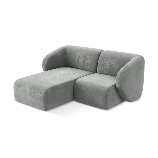 Sivá ženilková rohová pohovka (ľavý roh/s leňoškou) Lani – Makamii-image-2