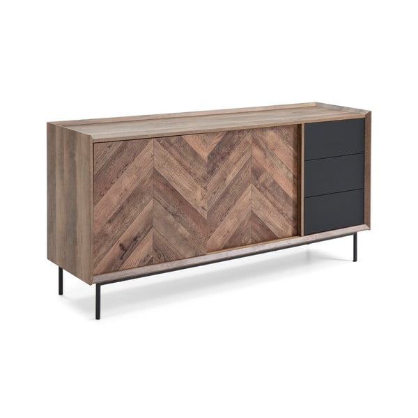 Komoda v dubovo-čiernom dekore Marckeric Utah-image-2