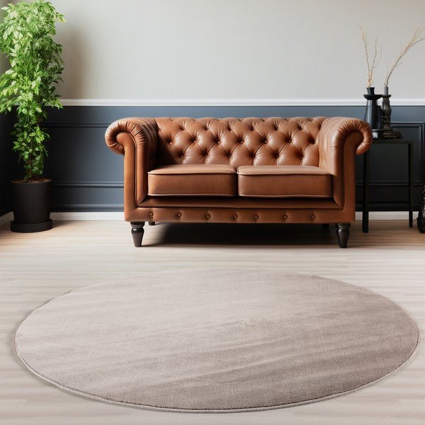 Béžový prateľný okrúhly koberec ø 120 cm Sky – Ayyildiz Carpets-image-1