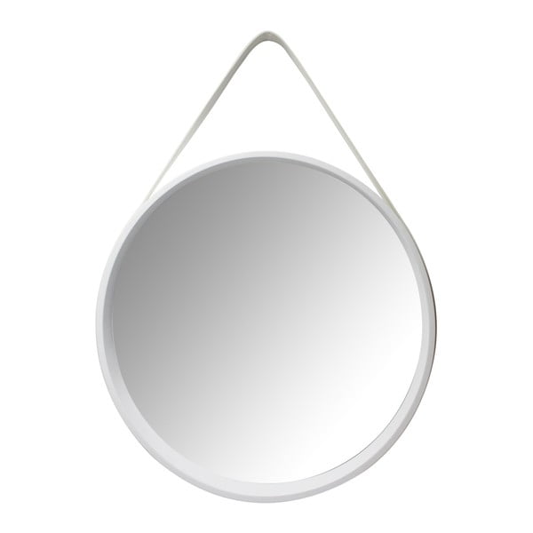 Ručne vyrábané nástenné zrkadlo v bielom ráme Vivorum Halley