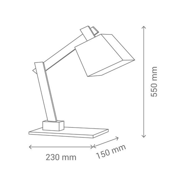 Biela stolová lampa s dřevěnou konstrukcí SULION Erasmo-image-3