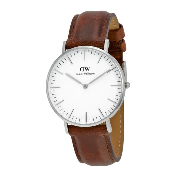 Dámske hodinky s hnedým remienkom Daniel Wellington St Andrews Silver, ⌀ 36 mm