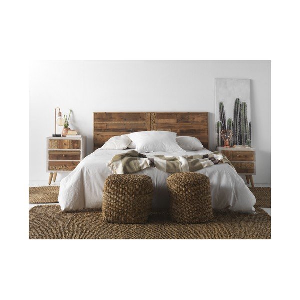 Hnedý taburet z trstinového výpletu Seaweed – Geese-image-2