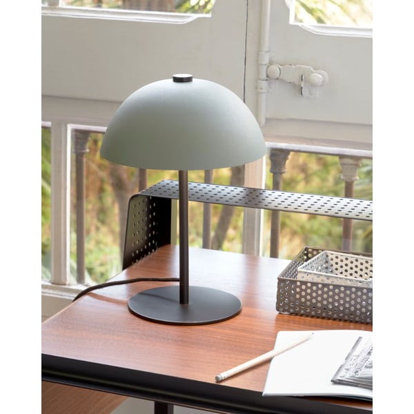 Zelená stolová lampa s kovovým tienidlom (výška 33 cm) Aleyla - Kave Home-image-1