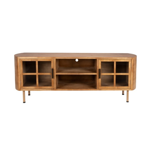 TV stolík z kaučukového dreva v prírodnej farbe 150x55x38 cm Yaz – White Label