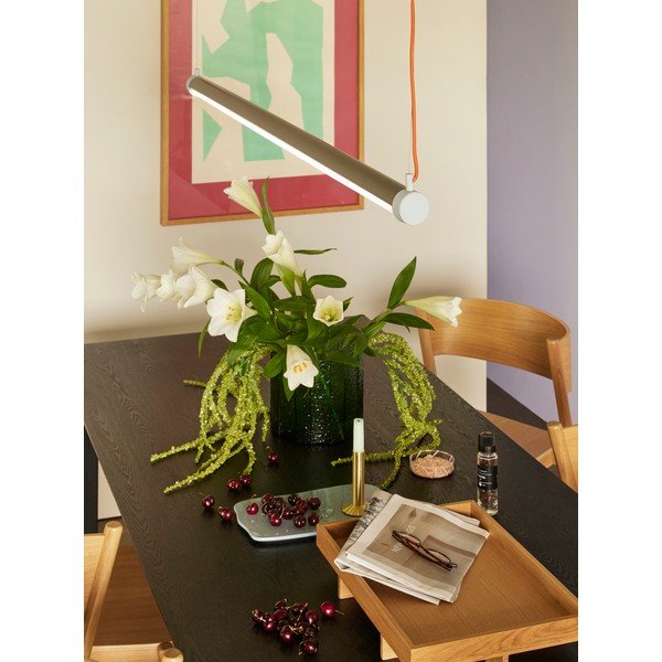 Sivé LED závesné svietidlo so stmievačom Interplay – Hübsch-image-3