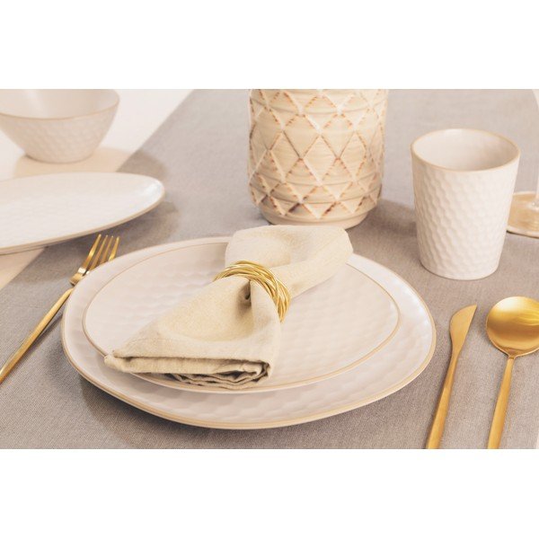 Biele hlboké taniere z kameniny v súprave 6 ks Imprints – Villa Altachiara-image-3