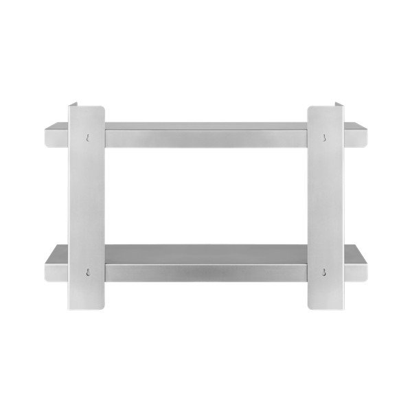 Poschodová kovová polica v striebornej farbe 70 cm Tivo – noo.ma-image-3