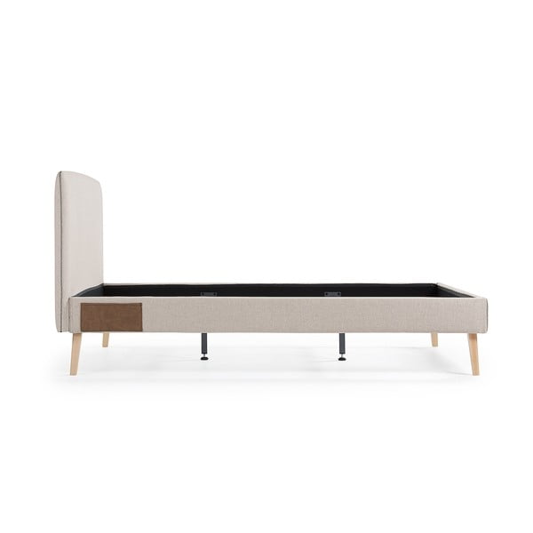 Béžová dvojlôžková posteľ Kave Home Lydia, 160 x 200 cm-image-3