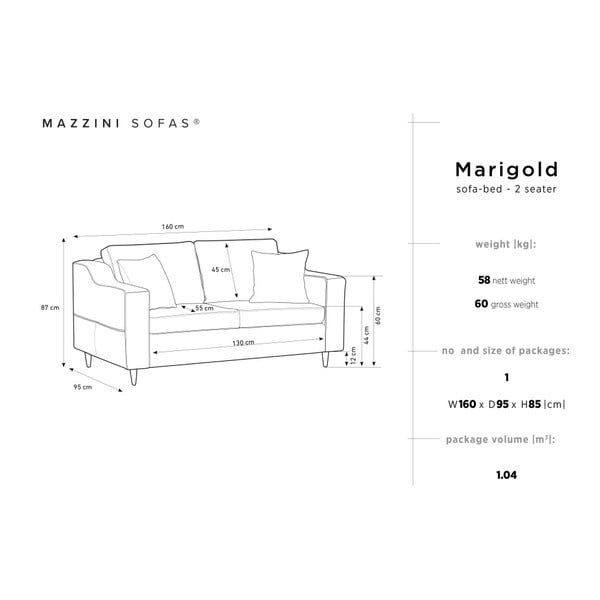 Zelená dvojmiestna pohovka Mazzini Sofas Marigold-image-2