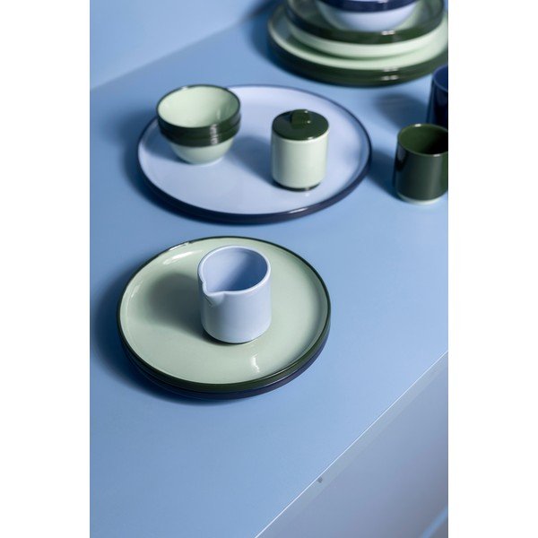 Modrý dezertný kameninový tanier ø 18 cm Duo – ONA-image-2