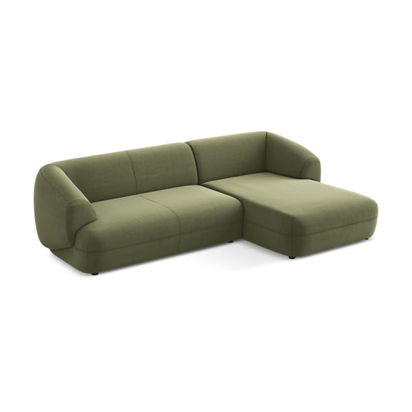 Zelená zamatová rohová pohovka (pravý roh) Moana – Makamii-image-2