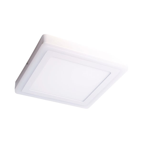 Biele štvorcové stropné svietidlo SULION Twis, 24,5 × 24,5 cm