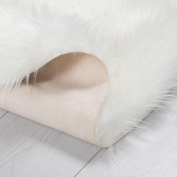 Biely okrúhly koberec ø 120 cm Sheepskin - Flair Rugs-image-3