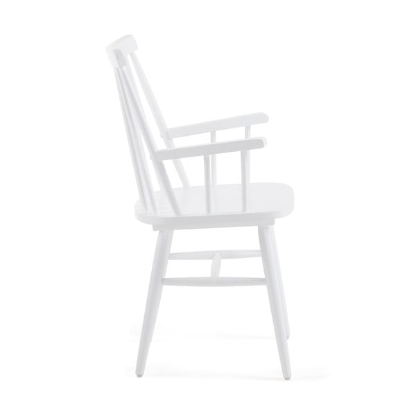 Biela jedálenská stolička z dreva kaučukovníka Kave Home Kristie-image-2