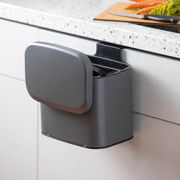 Tmavosivá nádoba na kompostovateľný odpad 4 l Essentials – Ladelle-image-2