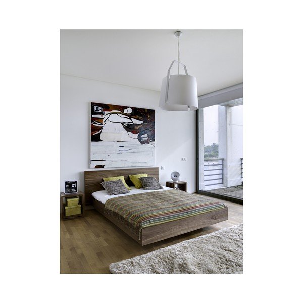 Hnedá posteľ TemaHome Float, 160 × 200 cm-image-1
