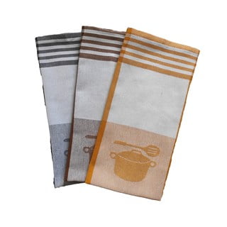 Bavlnené utierky v súprave 3 ks 70x50 cm Cook - JAHU collections