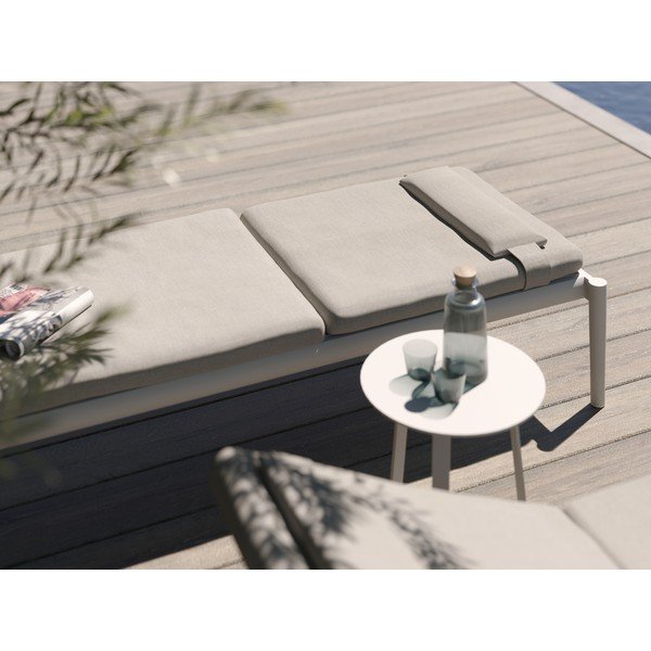 Krémovobiele kovové záhradné ležadlo Switch - Diphano-image-1