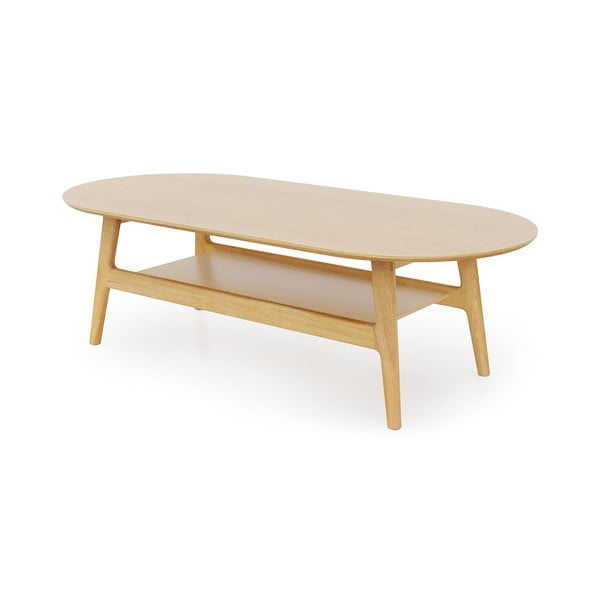 Konferenčný stolík v dekore duba v prírodnej farbe 60x130 cm Curved – Woodman-image-2