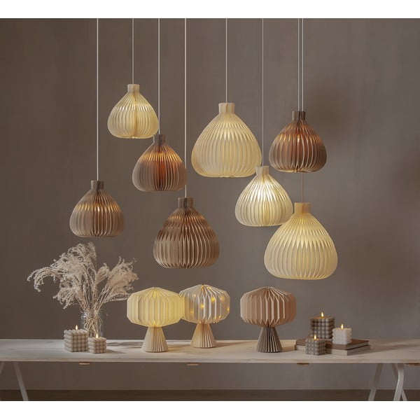 Krémovobiele tienidlo ø 38 cm Honeycomb – Star Trading-image-4