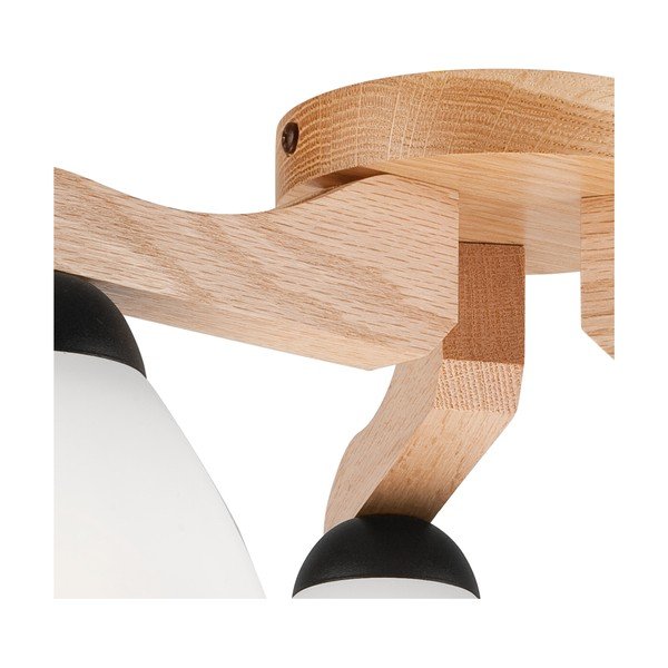 Biele stropné svietidlo so skleneným tienidlom ø 16 cm Andreas – LAMKUR-image-4