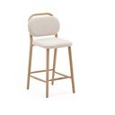 Béžová barová stolička (výška sedadla 66 cm) Helda – Kave Home