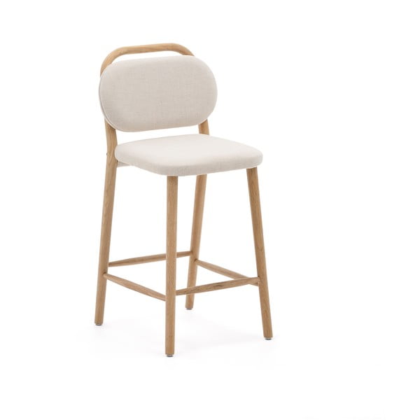 Béžová barová stolička (výška sedadla 66 cm) Helda – Kave Home