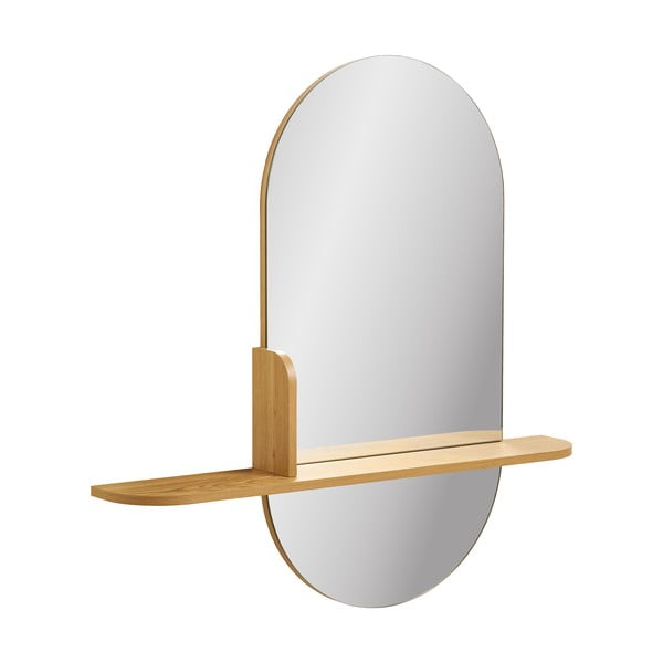 Nástenné zrkadlo s poličkou 92x94,5 cm Barco – House Nordic-image-3
