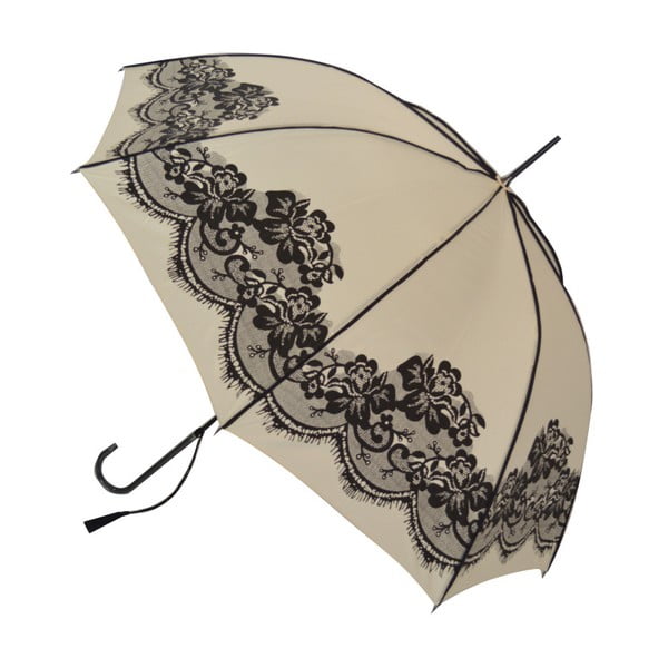 Béžový dáždnik Vintage, ⌀ 95 cm