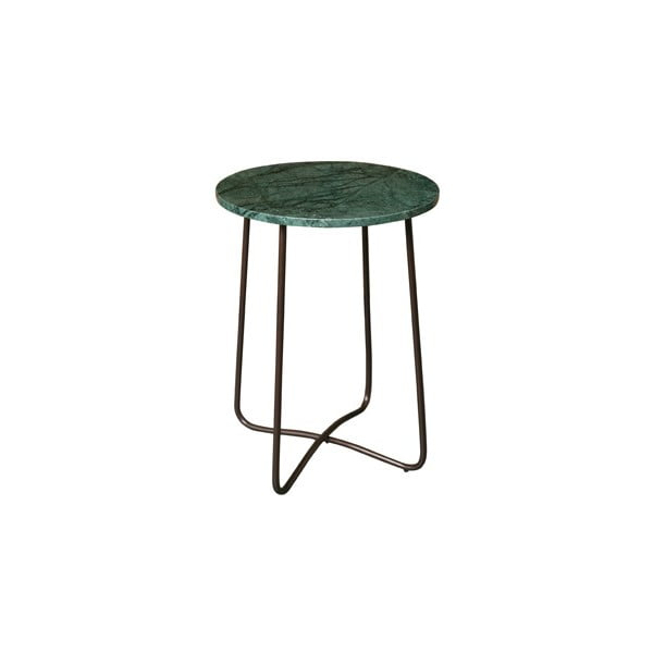 Zelený mramorový odkladací stolík Dutchbones, ⌀ 41 cm