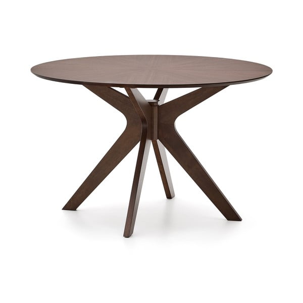 Okrúhly jedálenský stôl s doskou v dekore orechového dreva ø 120 cm Naanim – Kave Home