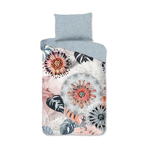 Sivé flanelové obliečky na jednolôžko 140x200 cm Ralvira – HIP