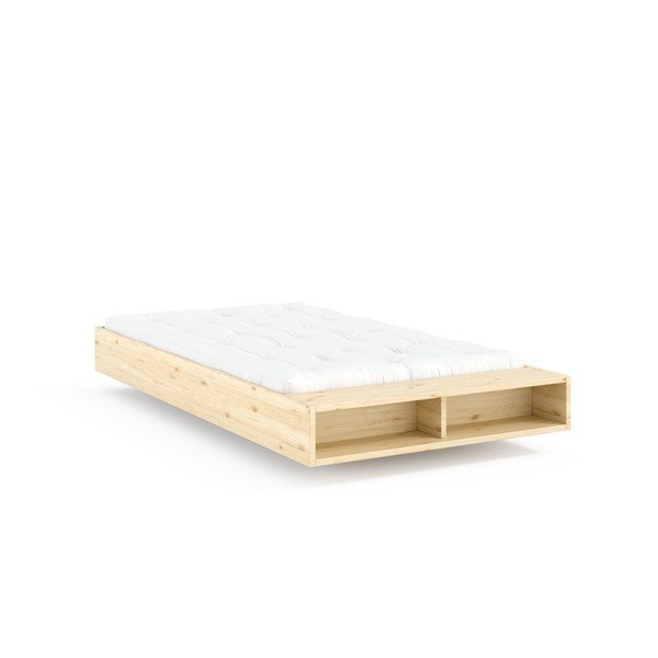Jednolôžková posteľ z borovicového dreva bez čela s roštom 120x200 cm v prírodnej farbe Merge – Karup-image-3