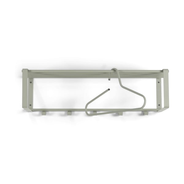 Sivozelený kovový nástenný vešiak s poličkou 70 cm Rex – Spinder Design-image-2