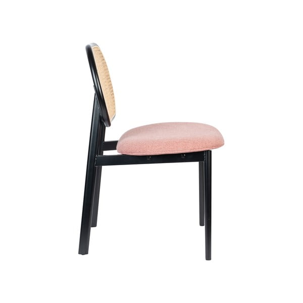 Čierna/svetloružová jedálenská stolička Spike - Zuiver-image-3