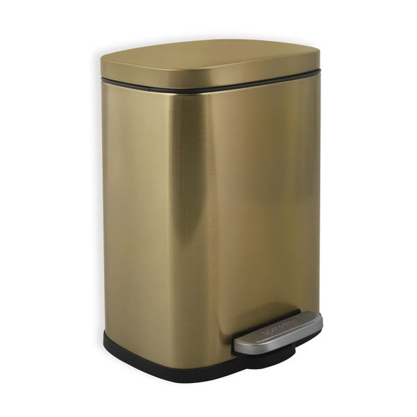 Nášľapný oceľový odpadkový kôš v matne zlatej farbe 5 l Akira – Spirella