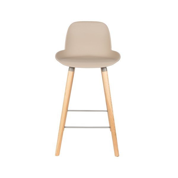 Sada 2 béžovosivých barových stoličiek Zuiver Albert Kuip, výška sedu 65 cm-image-2