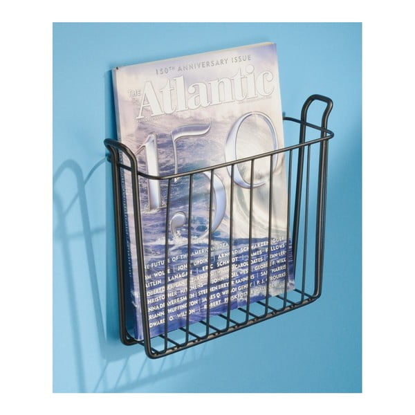 Hnedý nástenný stojan na časopisy iDesign Classico-image-2