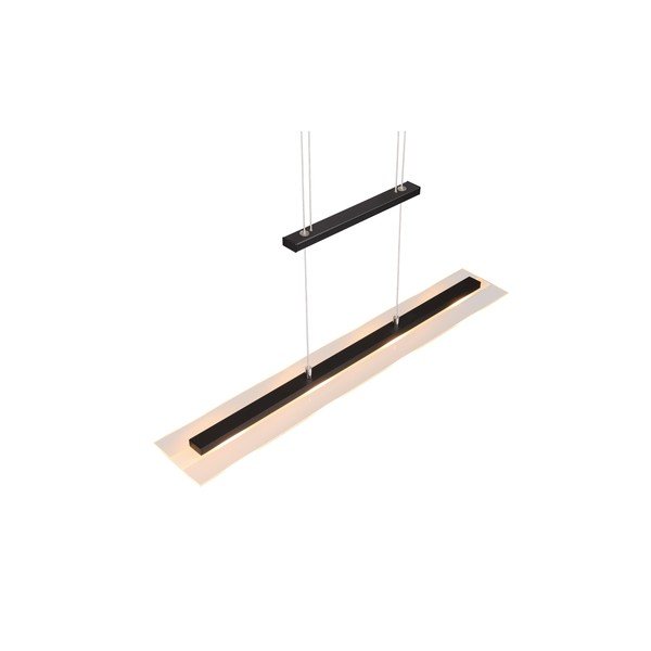 Čierne LED závesné svietidlo so skleneným tienidlom Milos – Reality-image-2