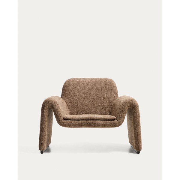 Hnedé ženilkové kreslo Melvia – Kave Home-image-1