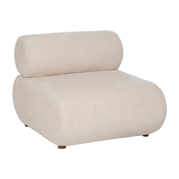 Krémové menčestrové kreslo – Ixia