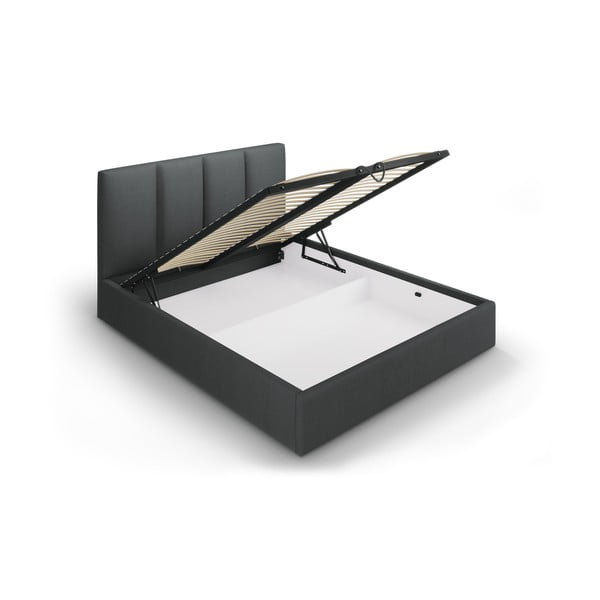Tmavosivá dvojlôžková posteľ Mazzini Beds Juniper, 160 x 200 cm-image-3
