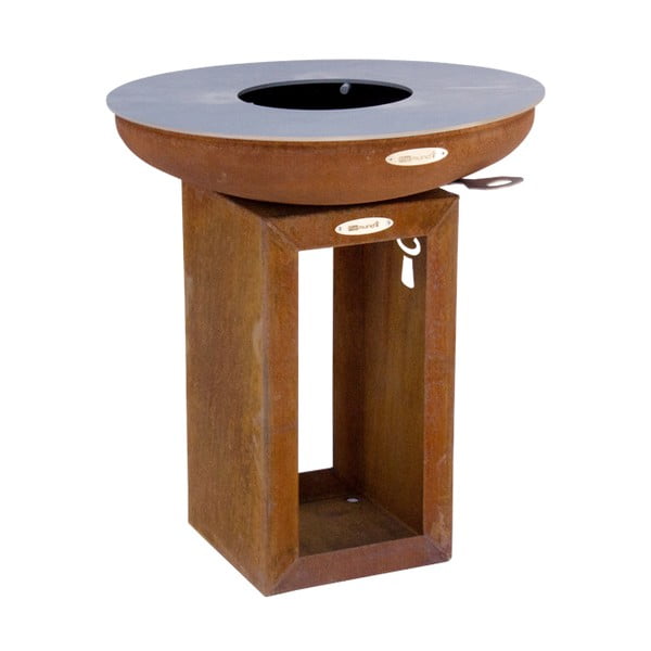 Hnedý vonkajší gril na drevo Remundi Carus S, ø 62 cm-image-2