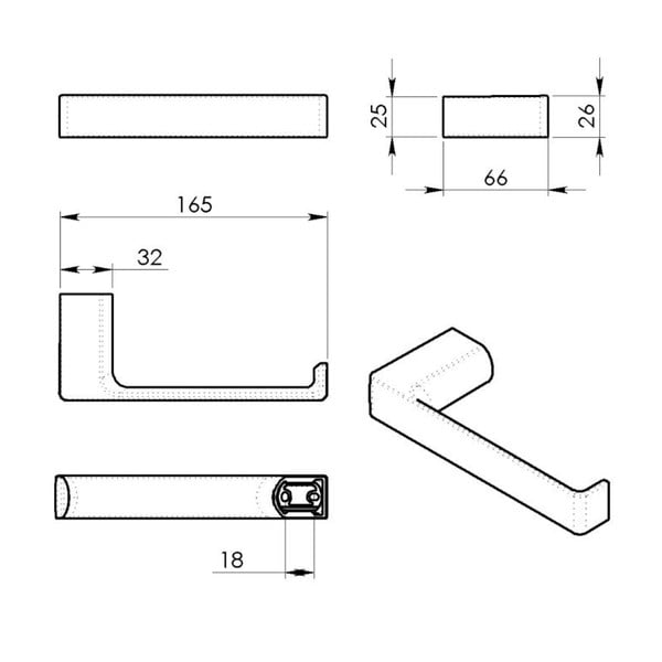 Nástenný kovový držiak na toaletný papier v zlatej farbe Gedy Pirenei – Sapho-image-3